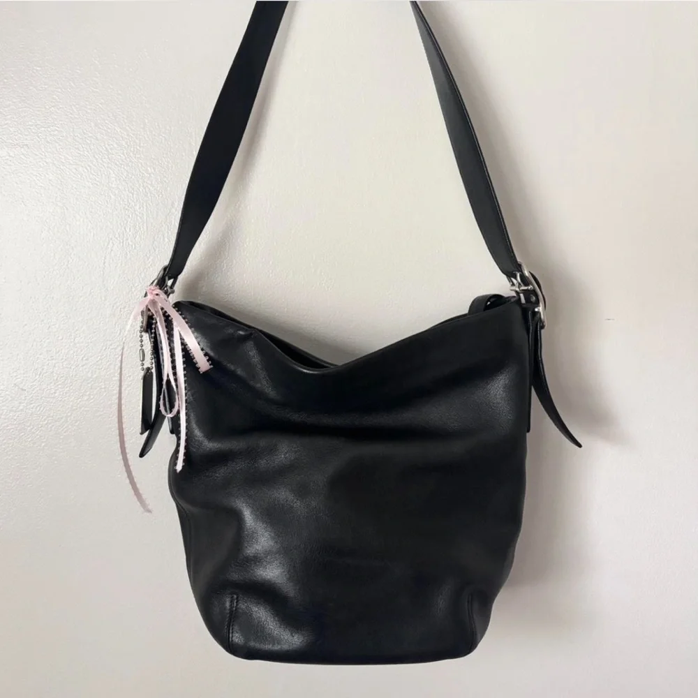 COACH Vintage Legacy 9186 Classic Black Leather Soho Hobo Shoulder Bag - Picture 1 of 3